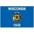 2'x3' Wisconsin State Nylon Outdoor Flag - Style C