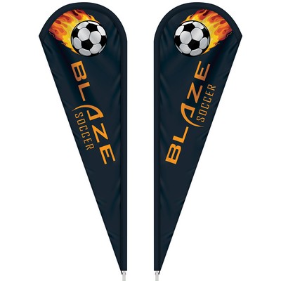 3' x 10' Custom Double Sided Teardrop Flag
