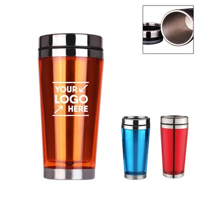 15oz Vacuum Flask Mug with Transparent Outer Shell