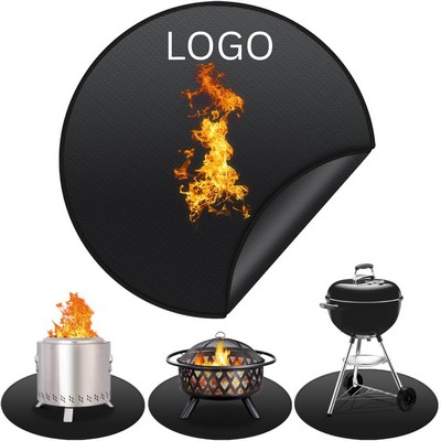 36" Round Fireproof Fire Pit Mat & Deck Protector