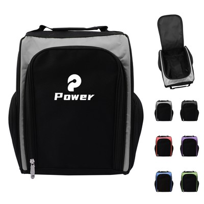 Polyester Golf Shoe Bag W/ Side Pockets & Handle