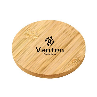 Wood circle coaster