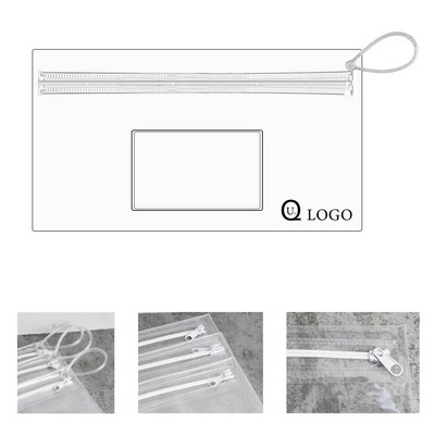 Clear EVA Zipper Pouch w/ Lanyard and Card Slot