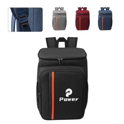 23L Large Oxford Zipper Insulated Backpack Cooler Bag