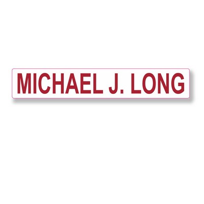 Decal On White Vinyl Material - Laminated For Extended Outdoor Use (2"X8")