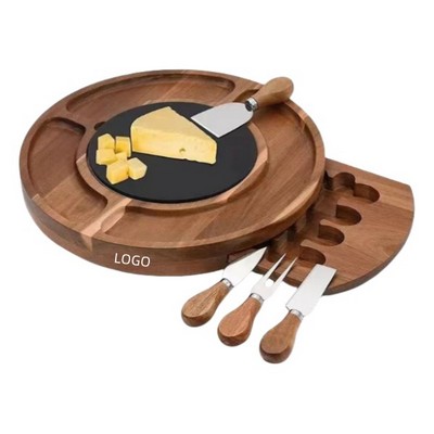Acacia Wood Cheese Cutting Board Charcuterie Board Set