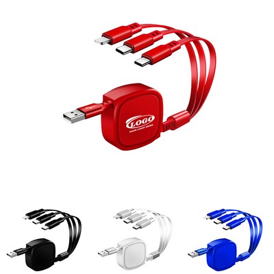 Three-In-One Mobile Phone Data Cable