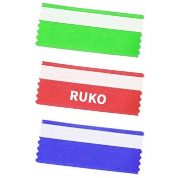 Horizontal Satin Ribbon Badge 2" x 4" - 30 Decorator Colors