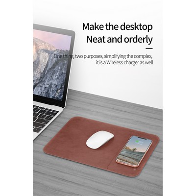 15W Fast Charge Wireless Charger + Mouse Pad