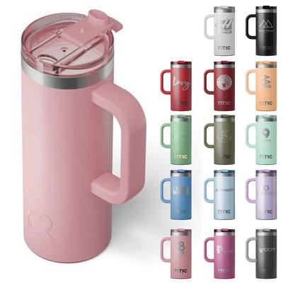 RTIC 16oz Ringed Stainless Steel Ceramic Lined Travel Mug