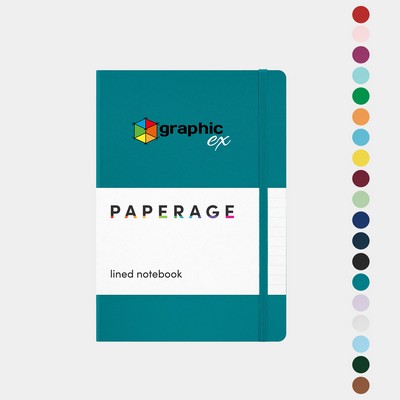 PAPERAGE® Executive Leather Hard Cover Lined Journal Notebook
