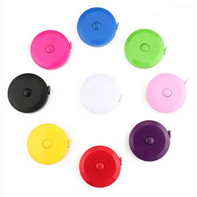 1.5m 60" Round Plastic Retractable Measuring Tape With Buckle