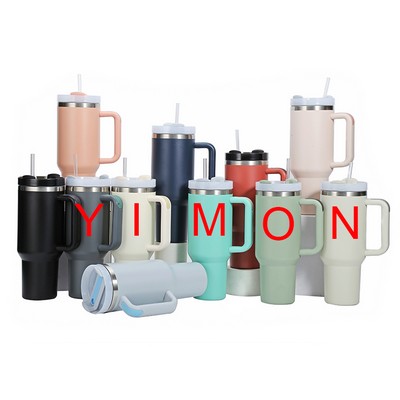 40 Oz. Updated Stainless Steel Insulated Tumbler with Straw