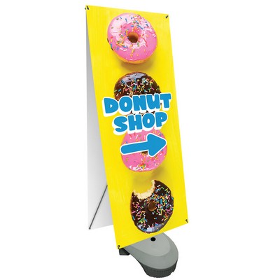 28x67" Zeppy Double-Sided Outdoor Banner Stand (Graphic Package)