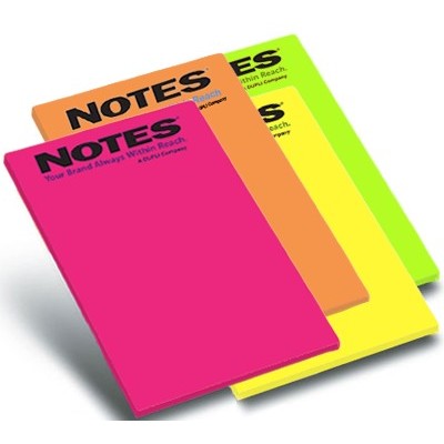 100-Sheet Stik-Withit® Adhesive Notepad w/ Bright Paper (5"x8")