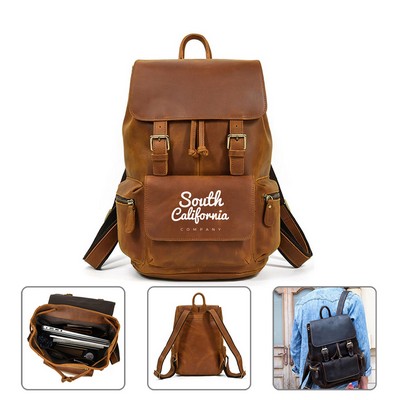 Leather Vintage Backpack 15" Laptop Bag