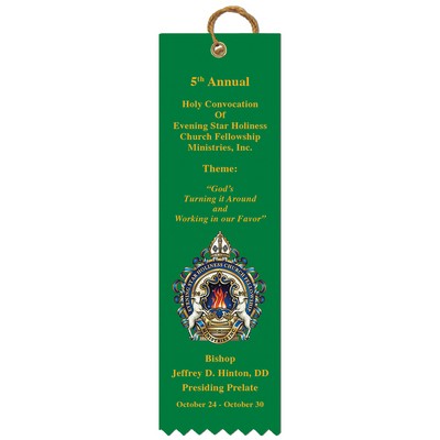Custom Printed Square Top Multicolor Ribbon (1 5/8"x6")