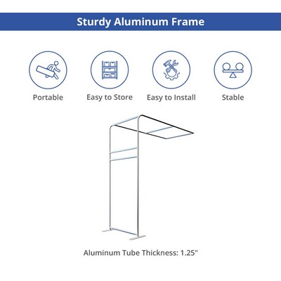 L shaped Tube Arch Fabric Display (Hardware only)