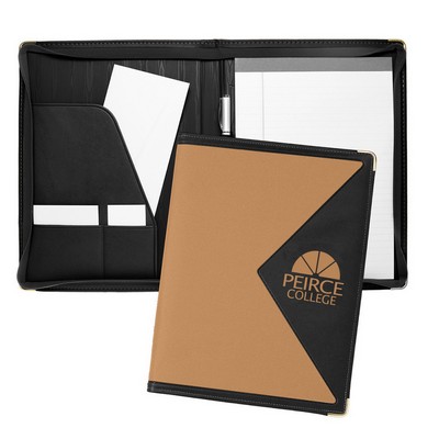 USA & Union Made Leather Letter Zipper Folder