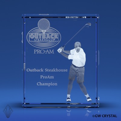 Series 3 Rectangle Crystal Cubes Award (6" x 4 ¾" x 2 ¾")