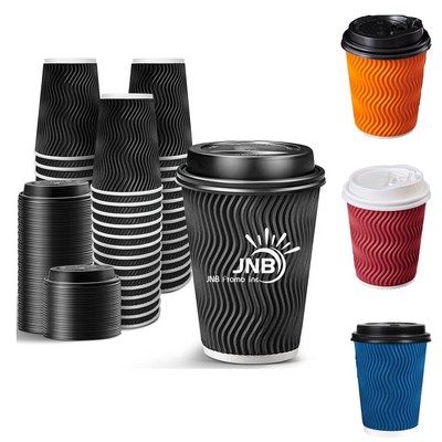 12oz Small Ripple Wall Cup With Lid