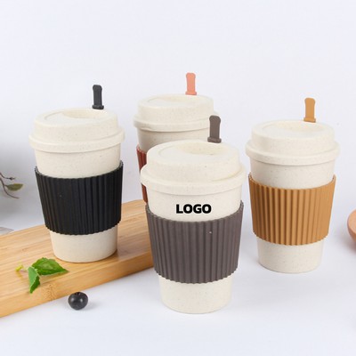 17oz Wheat Straw Travel Coffee Mug