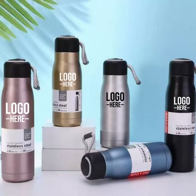 18 oz. Double-layer With Lifting Rope Outdoors Insulated Bottle