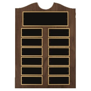Walnut Perpetual 12 Plate Plaque (11" x 15")