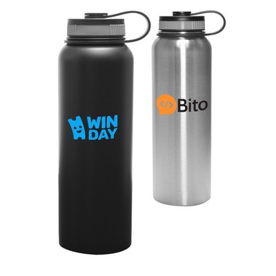 41 oz. BPA free Vacuum Sports Water Bottles w/ Tethered Lid
