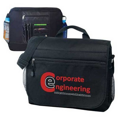 Briefcase with Buckled Front Flap (15"x12"x4")