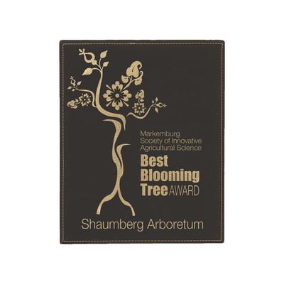 Black Laserable Leatherette Plaque (8"x10")
