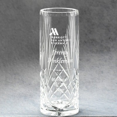 Crystal Cylinder Vase - 8"