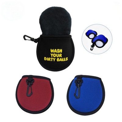 Neoprene Golf Ball Cleaning Pouch