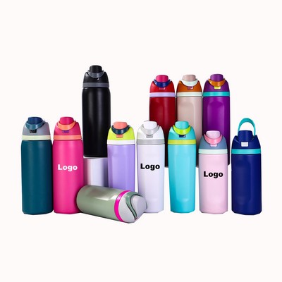 24oz Insulated Stainless Steel Water Bottle With Straw