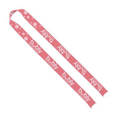 IMPORT Rush 1" Dye-Sublimated 2-Ended Lanyard with Dual Sewn Silver Metal Crimp & Split-Ring