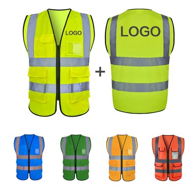 Multi-Pockets Reflective Safety Vest