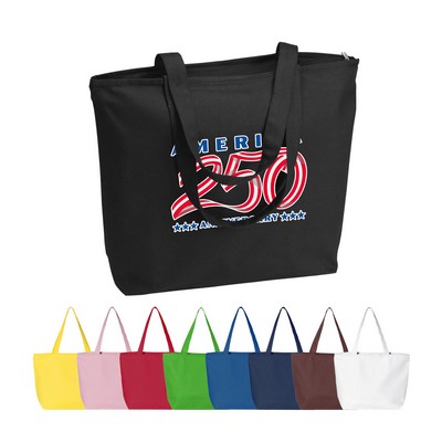 America 250 12 oz. 100% Heavy Cotton Canvas 25L Jumbo Tote Bag