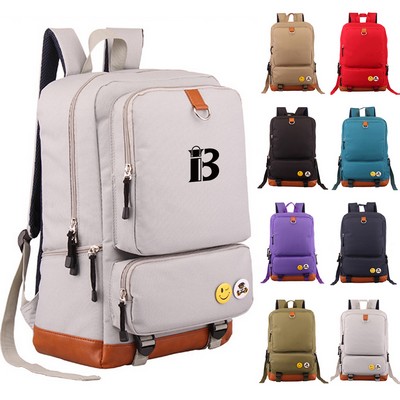 Large Capacity Oxford Backpack w/ Front Pocket
