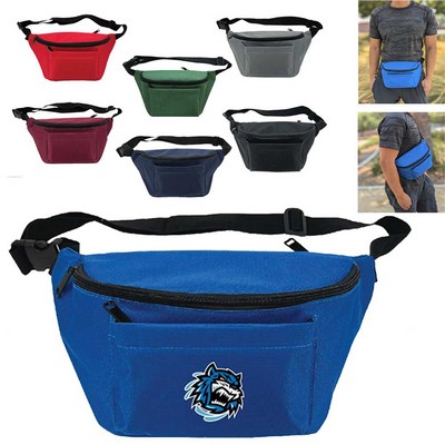 Three-Zipper Fanny Pack/Cross-body Sling