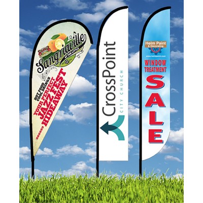 Rush 24 hour Zoom3 10' Feather/Teardrop Flag Kit 2 Sided w/X-Base
