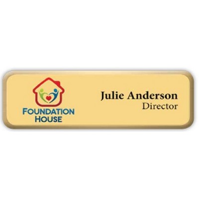 Metal Name Badge (Standard Size 1" x 3")
