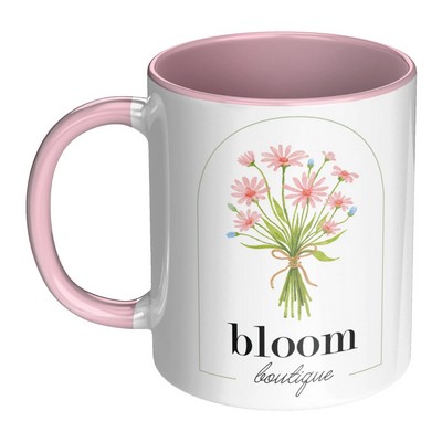 Pink Two-Tone 11 Oz. Mug Ceramic Mug