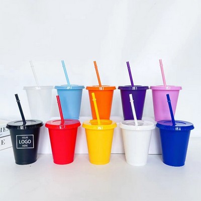 24 Oz. Plastic Straw Cup
