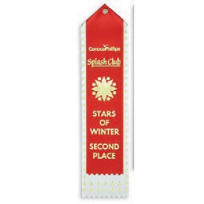 Stock Award Ribbon w/Event Card, Eyelet & String (2"x 12")