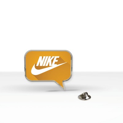Express Lapel Pin Rectangle Speech Bubble (1" x 0.875")