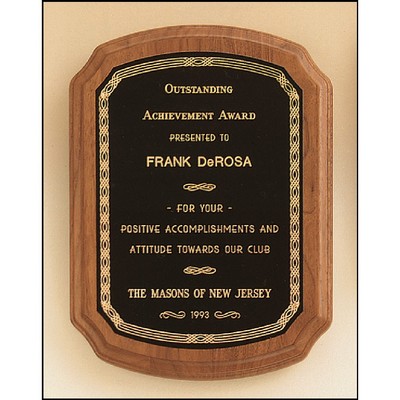 Walnut Plaque with Braided Border (8" x 10.5")