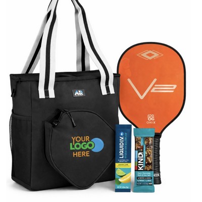 Pickleball Tote Cooler Gift Set with Paddle