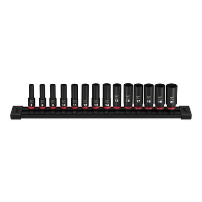 Milwaukee 14Pc Shockwave Impact Duty 3/8" Drive Metric Deep 6 Point Socket Set