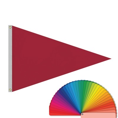4' x 6' Solid Color Pennants with Heading & Grommets