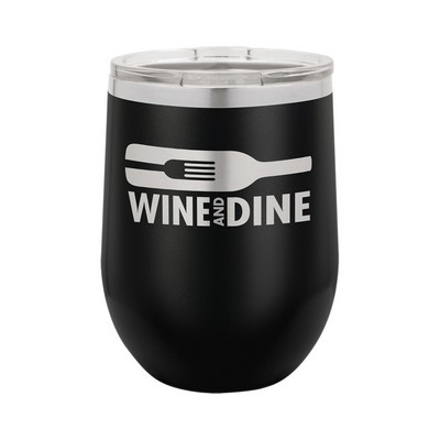 12 Oz. Black Polar Camel Stemless Tumbler